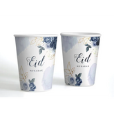 Twee boho chic Eid Mubarak bekers met bloemenprint in set van 6